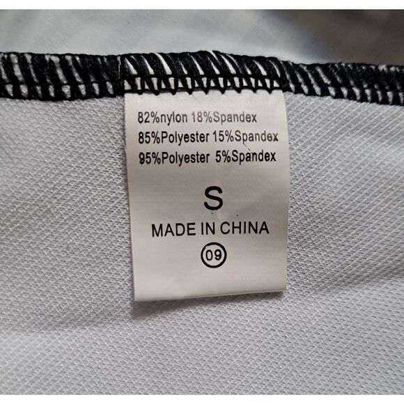 Misty Pearl One Piece Swimsuit Black White Stripes Various - Picture 4 of 6